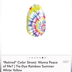 Color Street Retired Tie-Dye Rainbow Nail Wraps WANNA PEACE OF ME??